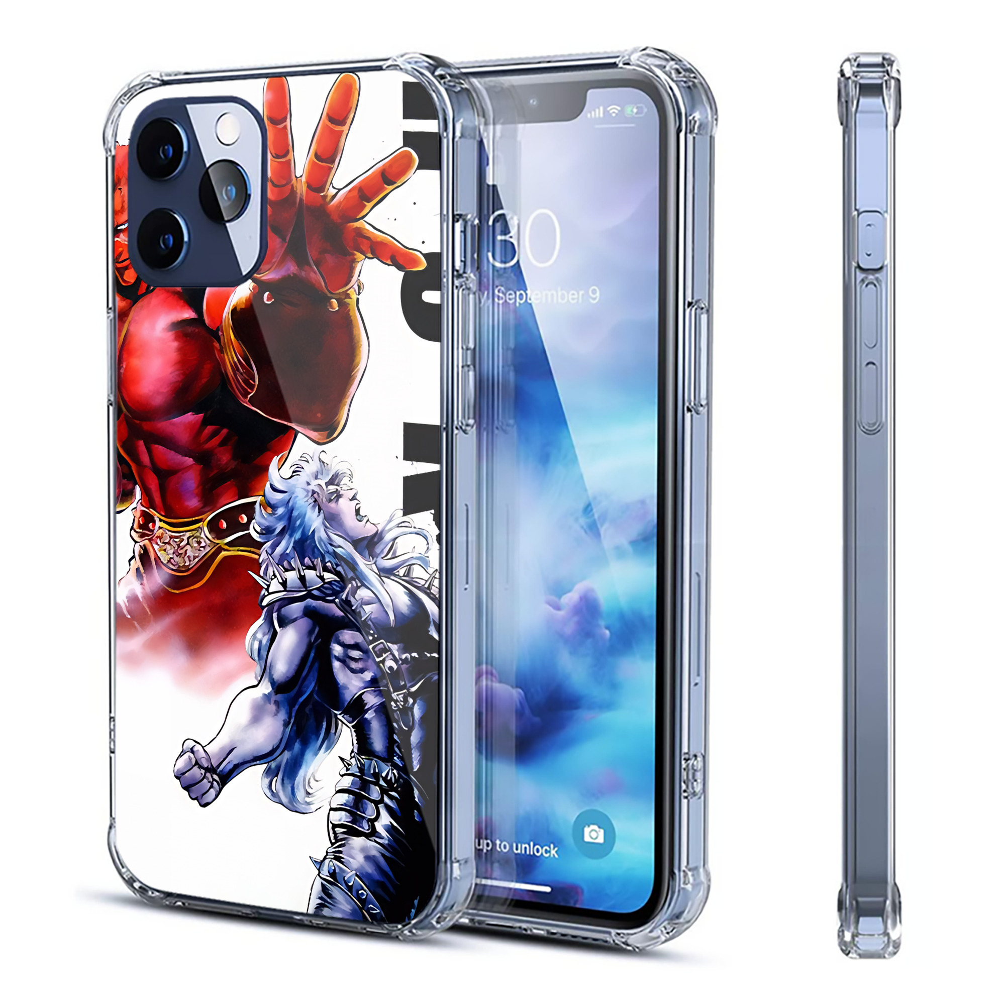 （画像用） 北斗の拳 Fist of the North Star 【iPhone 12シリーズ対応】透明スマホケース（クリアソフトケース）